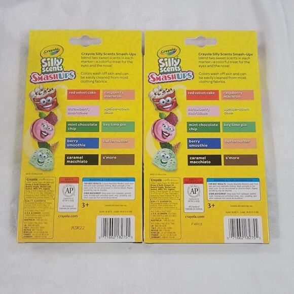 CRAYOLA Silly Scents Smashups Washable Markers Lot 2 Art Craft Kids - Picture 2 of 5